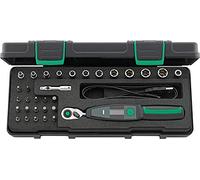 STAHLWILLE 701/32/1 l llave dinamométrica electrónica 1/4" de 1-20 Nm l 31 piezas Set con tuercas, puntas, etc. en caja de plástico l Fabricado en Alemania
