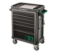 STAHLWILLE Carro de taller 93/6 A, 6 cajones, seguro gracias al cierre centralizado y a la protección antivuelco, bandeja de plástico resistente.