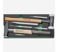 Stahlwille TCS 6 821/7 - Juego de herramientas para golpear, cinceles y perforadoras con incrustaciones de espuma, 8 piezas