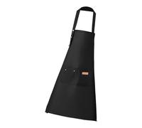 Stain Resistant Canvas Apron - 26.57x29.33 Inches Shop Aprons for Men | Professional Bib Apron with 2 Pockets | Adjustable Strap Waterproof Multifunction Aprons for Chef Restaurant Kitchen Bbq