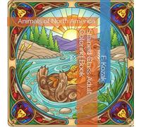 Stained Glass Adult Coloring Book: Animals of North America