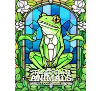 Stained Glass Animals Coloring Book: Beautiful Animal Designs in Stained Glass Style for Adults