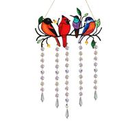 Stained Glass Birds - Aves Light Catcher | Outdoor Fence Wall Art Bird Light Catcher, Reflective Home Decor for Birthday Women Housewarming Friends Party Indoor Yard Tree Backyard Garden Balcony
