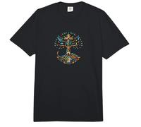 Stained Glass Christian Tree of Life Faith Cross Design Comfort Colors Adult Heavyweight T-Shirt