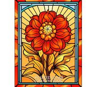 Stained Glass Coloring Book: Elegant Floral Designs Inspired by Stained Glass Art for Relaxation and Creative Coloring
