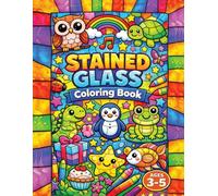 Stained Glass Coloring Book for kids 3-5: Fun and easy mosaic coloring pages for kids ages 3-5