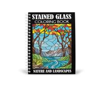 Stained Glass Coloring Book: Nature and Landscapes