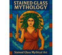 Stained Glass Coloring Book with Mythology: 100 Fantasy & Myth Pages for Stress Relief (Modern Art Stress Relief Coloring Book Series)