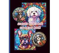 Stained Glass Dog Coloring Book