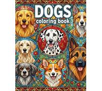 Stained Glass DOGS Coloring Book