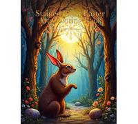 Stained Glass Easter Art Coloring Book: Elegant Religious Designs for Adults
