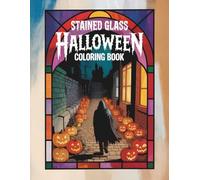 Stained Glass Halloween Coloring Book