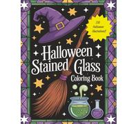 Stained Glass Halloween Coloring Pages