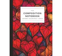 Stained Glass Hearts Composition Notebook: College Ruled 120 Page Journal for School, Writing & Sketching Gothic Aesthetic Floral Heart Notebook for ... Dark Academia Style Lined Notebook 7.44 x 9.6
