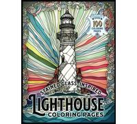 Stained Glass-Inspired Lighthouse Coloring Pages