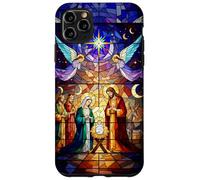 Stained Glass Nativity Scene Christmas Art Carcasa para iPhone 11 Pro MAX