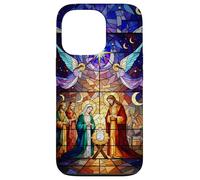 Stained Glass Nativity Scene Christmas Art Carcasa para iPhone 13 Pro