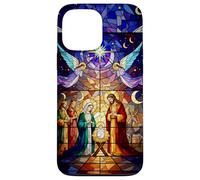 Stained Glass Nativity Scene Christmas Art Carcasa para iPhone 13 Pro MAX