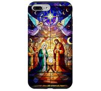 Stained Glass Nativity Scene Christmas Art Carcasa para iPhone 7 Plus/8 Plus