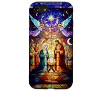 Stained Glass Nativity Scene Christmas Art Carcasa para iPhone SE (2020) / 7/8