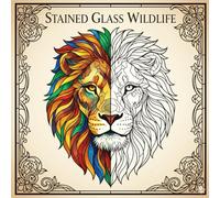 Stained Glass Wildlife: An Intricate Animal Coloring Book for Adults: Majestic Wildlife Designs in a Mosaic Stained Glass Style for Stress Relief and Relaxation