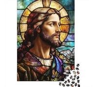 Stained Glass Window Portrait Puzzle de 1000 Piezas Puzzle para Adultos Papel Arte Familiar Decoración Relajación Regalo 52x38cm/1000pcs