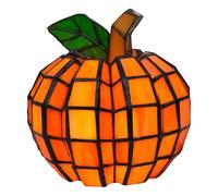 Stained Resin Pumpkin Lamp, Orange Indoor Patch the Pumpkin Stained Resin Accent Lamp, Halloween Starry Night Pumpkins Lantern Decorative Ornaments for Home, Holiday, Party