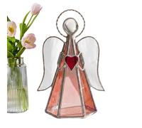 Stained Table Centerpiece, Tea Light Holders, 5.9x3.9 Inch Base with Radiant Panels, High-Clarity Acrylic Hardware, Celestial Profile with Artistic Style, Decorative Accessory for Home Living Room