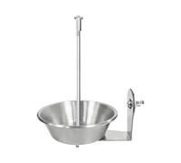 Stainless Bird Feeder - No Clutter Food Dish for Parakeet Cockatiel Finch | Durable Design, Easy Clamp Holder, Indoor, Outdoor Cage Use, Fruit, Vegetable, Feeding Bowl, 10x8x13cm