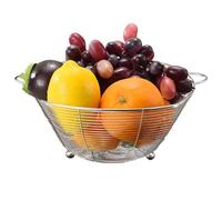 Stainless Bowl, Vegetable Basket, Kitchen Strainer, Food Rinse, Multipurpose Container, Metal Wire, Steel, Compact Size, Home Kitchen, Fruit Washer, Sturdy Design, Easy Cleaning