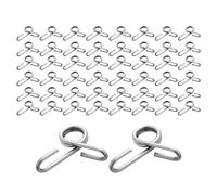 Stainless Fence Clips, 50 Pieces Fastener Set, Rod Post Secure Clamp, Garden Greenhouse Support Kit, Livestock Enclosure Fixing Tool, Agricultural Pasture Management Use 1.18 Inches