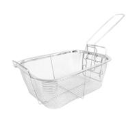 Stainless Fry Basket - Wire Frying Basket, Ergonomic Handle Food Container, Heavy-Duty Cooking Accessory | Versatile Kitchen Tool, Safe Tableware Organizer for Chips Onion Rings Chicken Wings Party