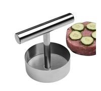 Stainless Hamburger Press - Burger Patty Maker Tool, Heavy Duty Meat Smasher, Kitchen Cooking Gadget for Grilling Steak and Sausage, BBQ Grill Accessory, Sandwich Patty Press Tool