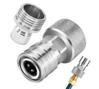 Stainless Hose Connector, Leakproof Water Adapter, 1.89x1.18x1.18 Inches Sturdy Hose Joint with Secure Lock Design, Rust Resistant Connector for Water Flow Control, Garden Repair Tool for Home Use