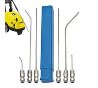 Stainless Nozzle Set - 6 Pieces Quick Connect Pressure Tips, High Pressure Washer Replacement Parts, Multiple Degree Spray Patterns, Precision Engineered Orifice | Washer Nozzles For Gutter Roof Eave