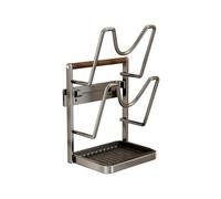 Stainless Pot Lid Holder - Spoon Rest for Organization | Pan Cover Stand with Removable Drip Tray, Kitchen Pantry Counter Restaurant Dish Plate Cutting Board Cookware Cooking Accessory