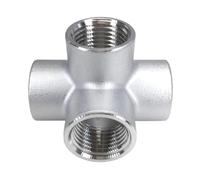 Stainless Steel 304 1/2" 1" Female Thread Pipe Fitting 4 way Equal Cross Connector SS304(1/2")