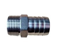 Stainless Steel 304 3/4“ NPT Male to 1" Rubber Hose Barb YZWRWRMKTB