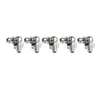 Stainless Steel 90° Grease Nipple M6x1mm 5-Pack | 304 stainless steel, anti-rust, high hardness, oil leak prevention, long para service life