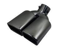 Stainless Steel Accessories 63MM Car Tuning Black Bend Universal Car Exhaust Systems Nozzle Muffler Tip Pipe TailPipe