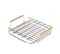 Stainless Steel Air Fryer Crisping Basket Grill Holder Dehydrator Set Cooking Accessories for Grill Fries/Bacon/Chicken Space Maximization Durable and Sturdy Material Roast Chicken Rack BBQ Skewers