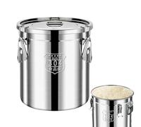 Stainless Steel Airtight Caniste, Airtight Bean Storage Bucket, Food Grade Grain Flour Container System, Kitchen Storage Holder Set, Steel Canister with Modern Style, Countertop for Food Organization