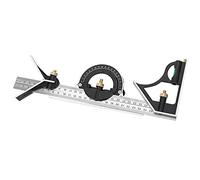 Stainless Steel Angle Ruler, Square Set Combination Square 0 180° Combination Square 0.01 Protractor Measure Tool