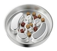 Stainless Steel Anti-Gulp Slow Feeder Bowl For Small Dogs & Cats | 165g Heavy-Duty Non-Slip Maze Dish | Pet Puppy Kitten Bloat Prevention | Interactive Eating Solution