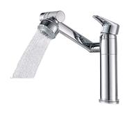 Stainless Steel Basin Faucet Universal Multi-function Hot And Cold Dual Use Bathroom Wash Basin Faucet(Silver)