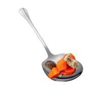 Stainless Steel - Big Rice Spoon In | Ergonomic Metal Serving Spoon, Kitchen Flatware, Salad Utensils For Pasta, Platters