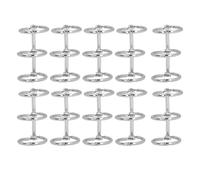 Stainless Steel Binder Rings | 10 - Pack Metal Loose Leaf Binders for Photo Albums/Travel Diaries/Scrapbooks | 3 - Ring Split Design, 19mm Pitch, Rustproof (20mm)