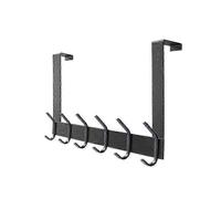 Stainless Steel Black Door Hook Heavy Duty Door Hanger for Coat Robe Hat Towel Bathroom Kitchen Hoo