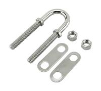 Stainless Steel Boat Stern - 8/10/12 Gauge U-Bolt Hardware | Marine Yacht Fastening Accessory Corrosioņ Resistant Metal Construction - Heavy Duty Secure Mounting | Deck Rail Transom Mooring Use