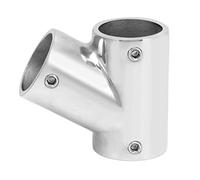 Stainless Steel Boat Tube Connector Handrail Fitting 3 Way (Left Φ22mm（7/8"）)